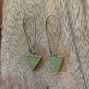 Modcloth mint green triangle earrings